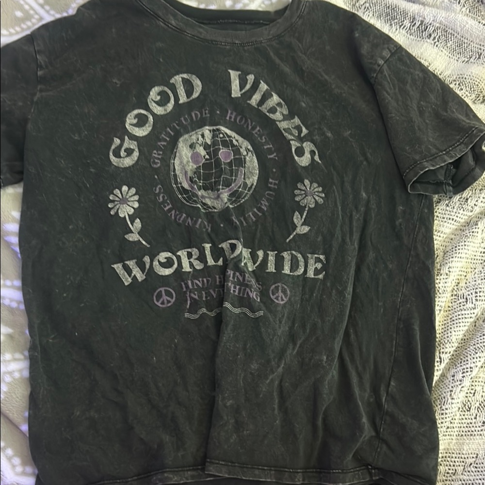 Hollister Black Cotton T-Shirt